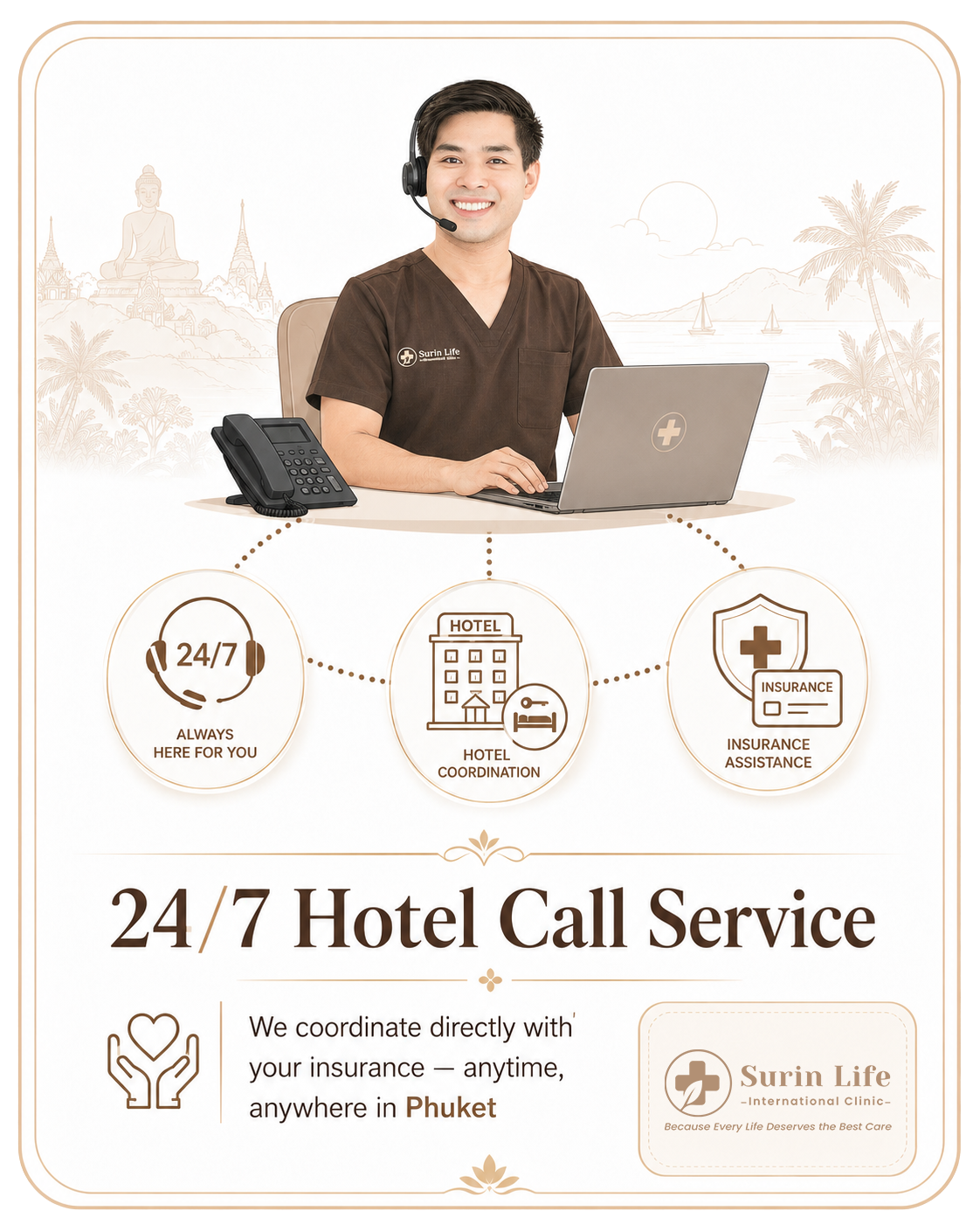 24/7 Hotel Call Service - We coordinate directly with your insurance